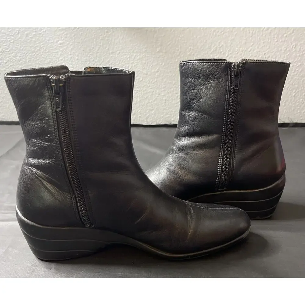 David Tate Voyage Block Heel‎ Dressy Ankle Boots Shoes Women’s Size 7SS Flaws